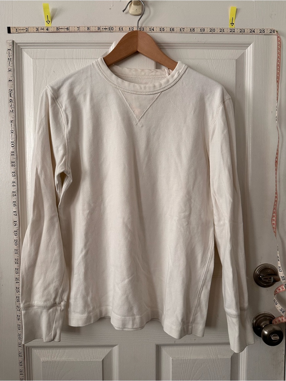 Buck Mason Off-White Long-Sleeve Crewneck Heavyweight Layering T